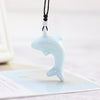 Ceramic Animal Necklace Hand-painted Fish Blue and White Jewelry for Women Sweater Chain Necklace
