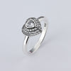 Sale Fashion jewelry jewelry Pave Setting Ocean Hearts Compatible With pan 925 silver Retro woman Ring Ring