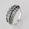 Sale Fashion jewelry jewelry Pave Setting charm leafs Compatible With 925 silver Retro woman Ring Ring
