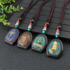 Totem exotic Designs ethnic Nepal copper sandalwood pendants jewelry Buddha vintage necklace Bodhi Seed  women