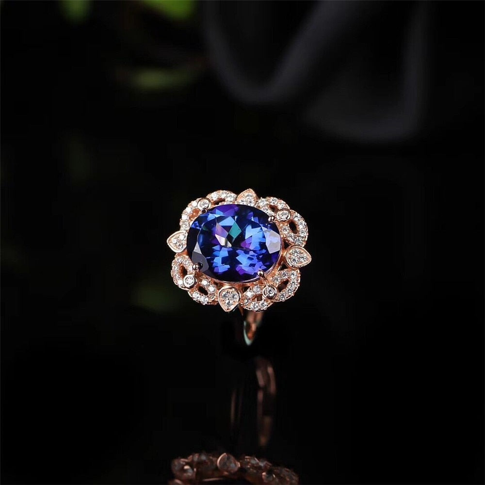 brand zircon 925 sterling silver natural gemstone pink topaz crystal ring pendant necklace jewelry set