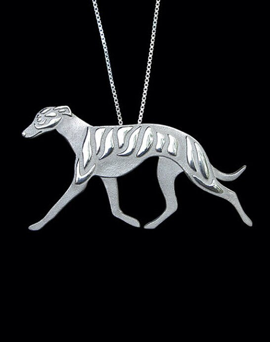 cartoon Boho Chic Alloy Whippet movement necklace Greyhound dog pendant jewelry golden colors plated 12pcs/lot