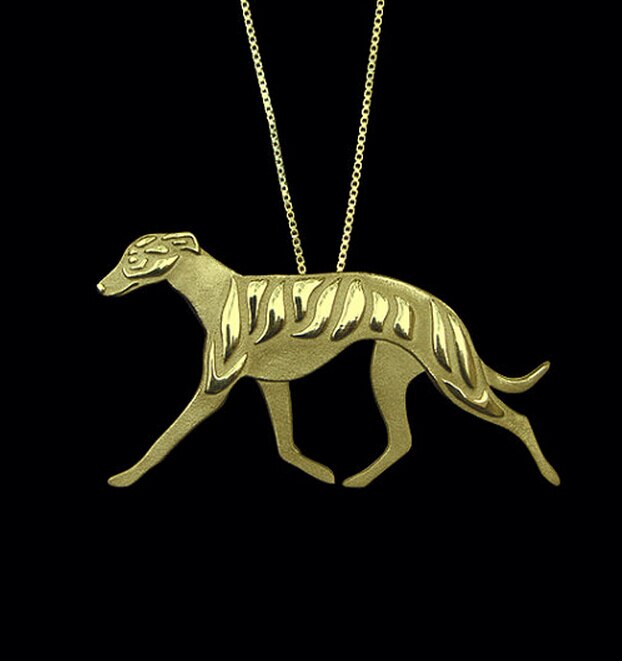 cartoon Boho Chic Alloy Whippet movement necklace Greyhound dog pendant jewelry golden colors plated 12pcs/lot
