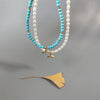 women charm pearls choker beautiful small golden dolphin tail jewelry Valentine's birthday gift for girls handmade adjustable