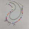 women rainbow neck jewellery Beads Women Choker necklace exquisite compact clothes accessories party gifts 2021 boho new