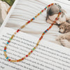 women necklace 2021 3x4 crystal beads strand shinny choker necklace women lots colors necklace jewelry