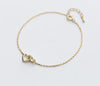 women's 100% Real. 925 Sterling Silver Fine Jewelry interlocking double Heart Love Golden color Chain Bracelet GTLS648