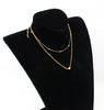 x253 New Arrival Gold Color Heart Pendant Necklace Fashion Double Layer Chain Choker Necklace For Women Top Quality Dropshipping