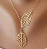 x348 New fashion golden hollow leaves leaves female charm jewelry, gold necklace pendant necklace clavicle chain