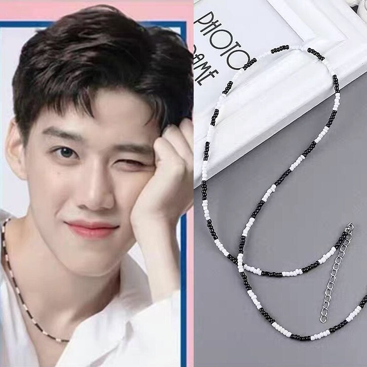 xiaoboACC Choker Necklace for Men and Women Korean Bkpp Beads Necklace Pp Billkin Interpret My Love As Your Heart