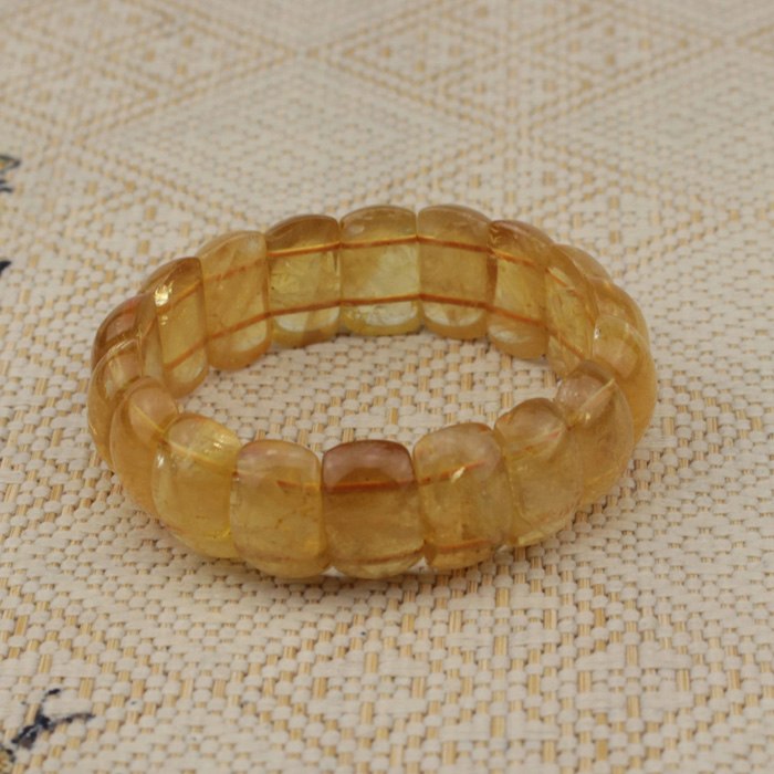 yellow citrine stone beads bracelet natural gemtone bangle charm bracelet for woman birth stone for GEMINI   !