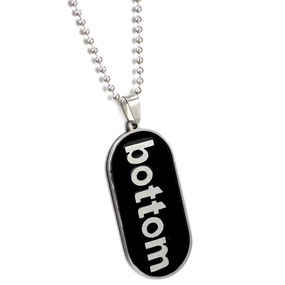 youe shone Gay Pride Bottom Comical Jewelry Dog Tag Necklace