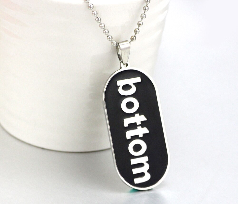 youe shone Gay Pride Bottom Comical Jewelry Dog Tag Necklace