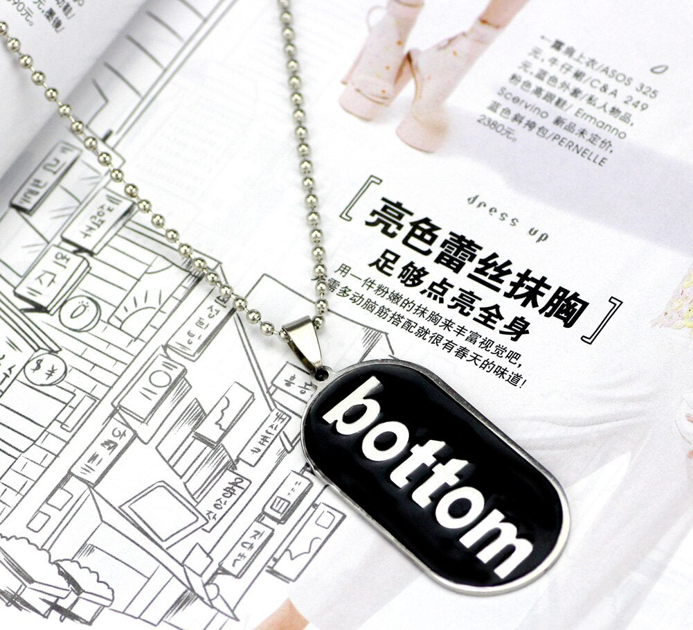 youe shone Gay Pride Bottom Comical Jewelry Dog Tag Necklace