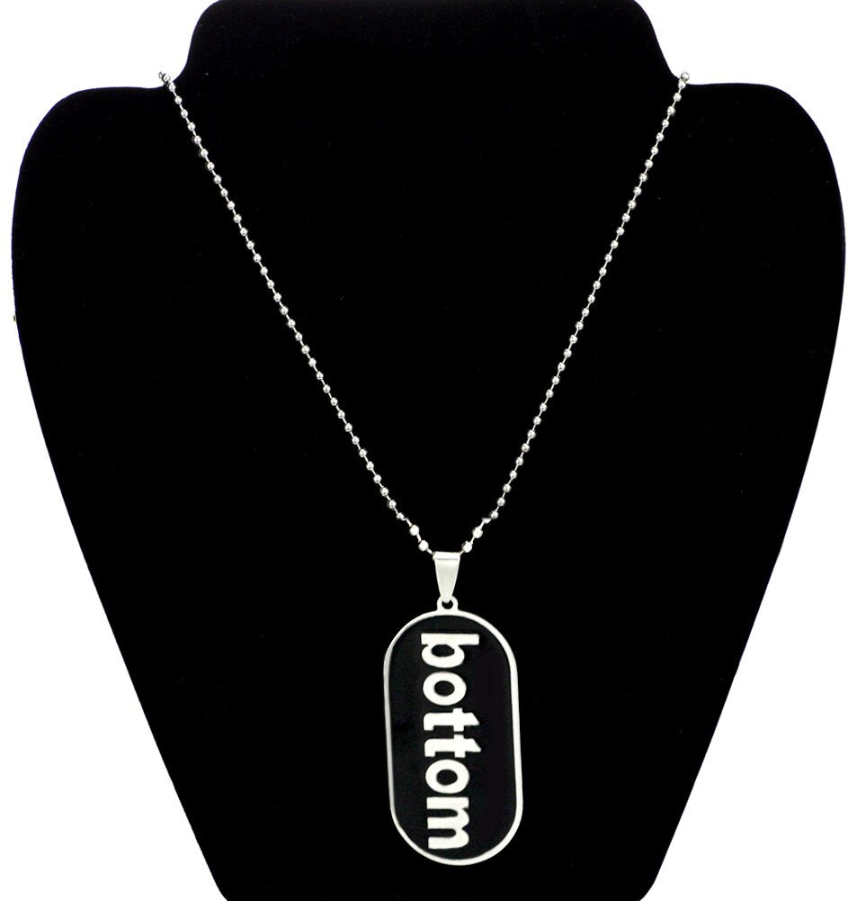 youe shone Gay Pride Bottom Comical Jewelry Dog Tag Necklace