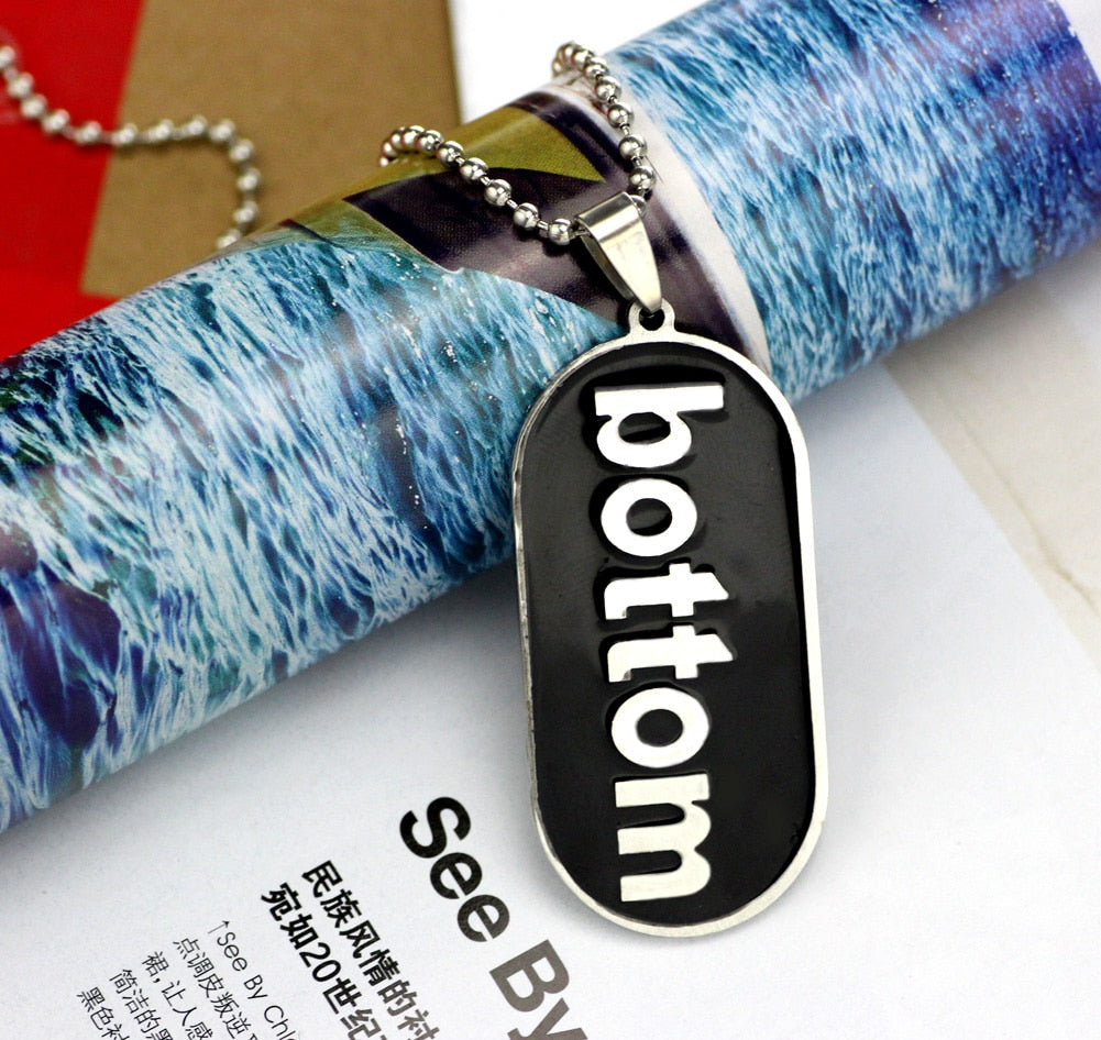 youe shone Gay Pride Bottom Comical Jewelry Dog Tag Necklace