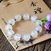 yu xin yuan Fashion Natural White Round Beads Agate Bracelet Women men Jewelry