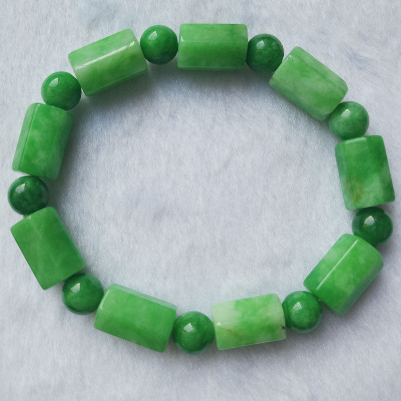 yu xin yuan Fine Jewelry Emerald Hand-made Jade Charm Bracelets Lucky Amulet Women Men Friends Bracelets Jewelry