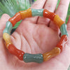 yu xin yuan Natural Dongling Jade Hand-made Bangle Charms Bracelet Fashion Jewelry For Women and Men Lucky Gifts