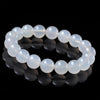 yu xin yuan fashion white round beads agate braelet trendy jewelry charm stand bracelets for party gift