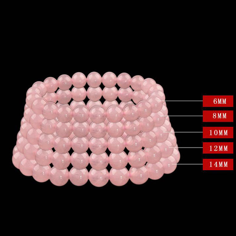 yu xin yuan fine jewelry Natural Pink Crystal Bracelets & Bangles 6mm8mm10mm12mm14mm Round Beads Fashion Bracelet Women jewelry