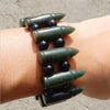 yu xin yuan natural Hetian jade Hand chain black jade bullet shape bracelet