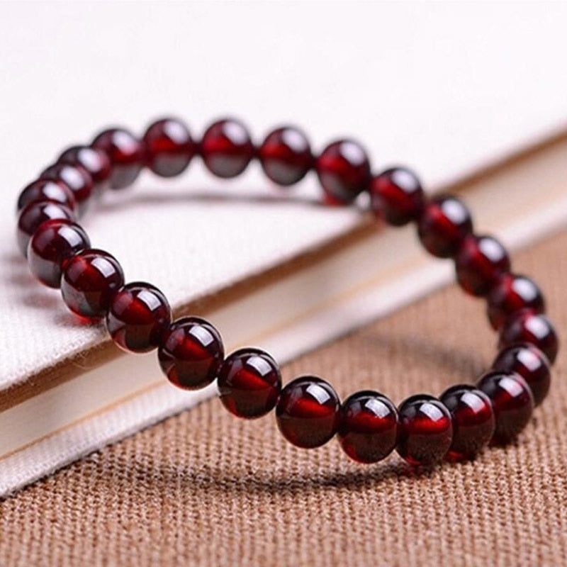 yu xin yuan natural garnet hand chain bracelet with round beads of the lady garnet women bracleets