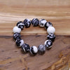 zebra agate black white round 4/6/8/10/12/14/16/18/20mm bracelet 7.5inch   beads nature freeshipping gift